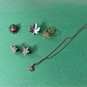 Canadian Maple Leaf Jewelry Bundle 5 pcs